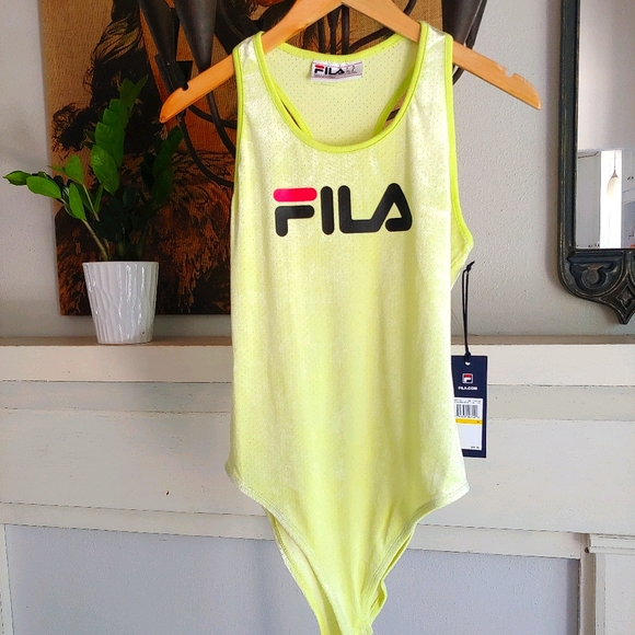 Fila Tops - NWT FILA perforated velvet bodysuit